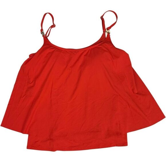 Michael Kors Small Layered Underwire Tankini Shirred Bottoms size Large - Picture 3 of 16